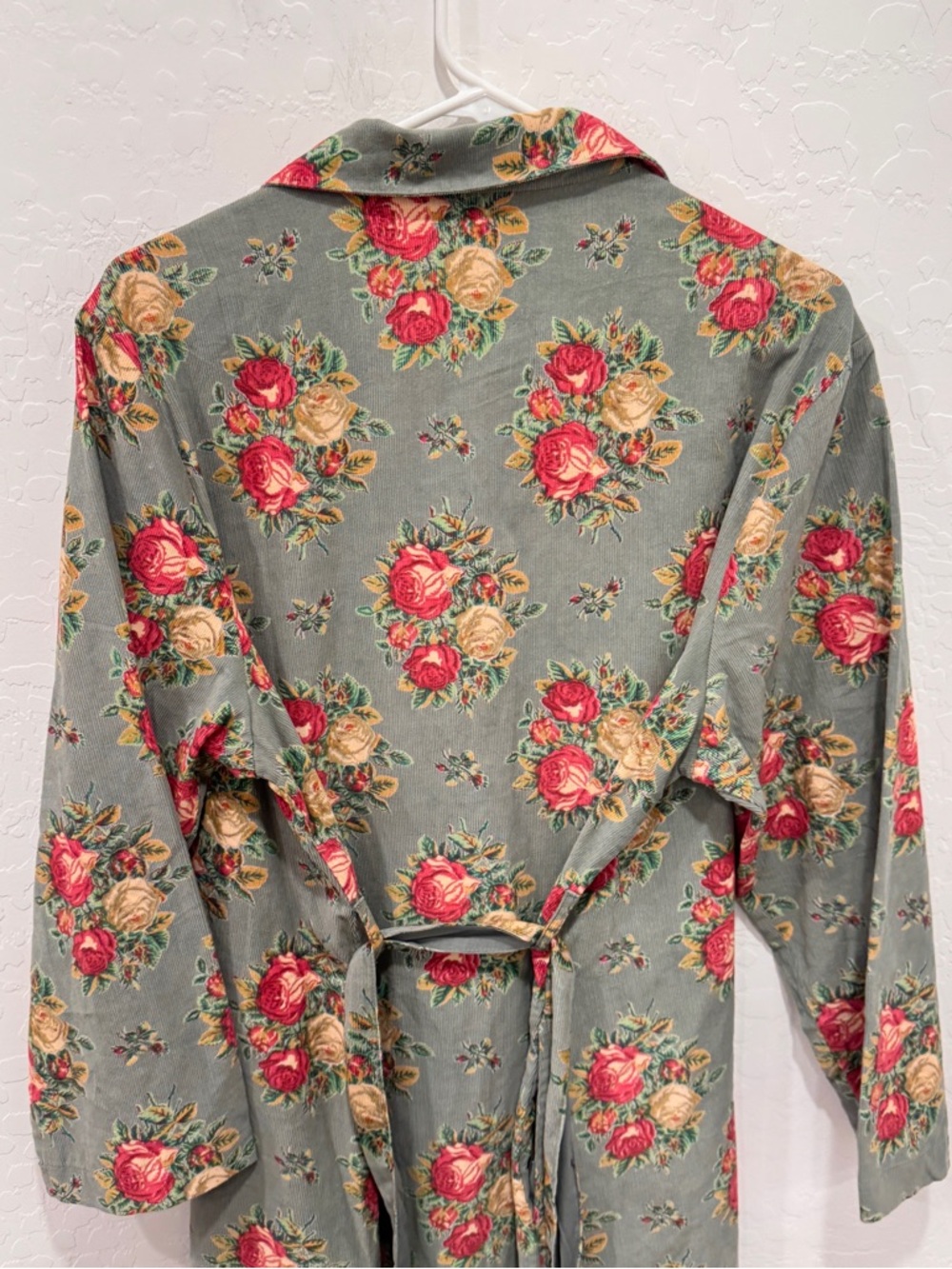 April Cornell Genevieve Corduroy Shirt Dress Women’s XXL Floral Cotton Midi - Picture 6 of 11